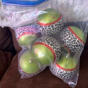 Christmas ornaments animal print
